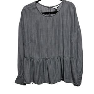 TIME AND TRU Top Womens Size XXL 20 Gray Lyocell Business Casual Office